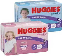IGA Huggies Nappy Pants 24‑36 Pack Selected Varieties offer