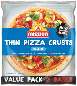 IGA Mission Thin Pizza Crusts offer