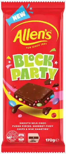 IGA Allen’s Chocolate Block Party Milk Chocolate Block offer