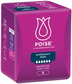 IGA Poise Pads 8‑16 Pack Selected Varieties offer