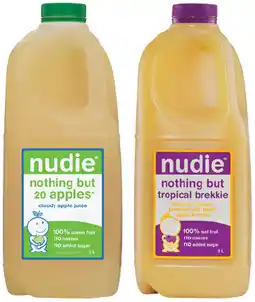 IGA Nudie Tropical Brekkie or Apple Juice 2 Litre Selected Varieties offer