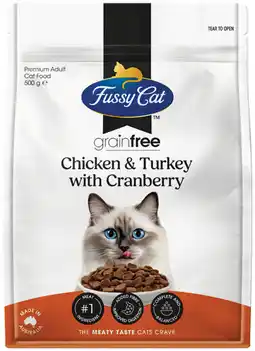 IGA Fussy Cat Grain Free Dry Cat Food Selected Varieties offer
