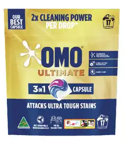 IGA OMO Ultimate 3-in-1 Laundry Capsules offer