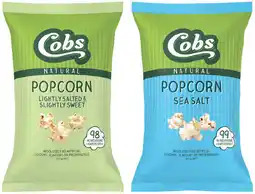 IGA Cobs Natural Popcorn 80‑120g Selected Varieties offer