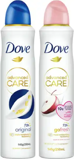 IGA Dove Advanced Care 72hr Antiperspirant Deodorant Selected Varieties offer