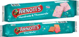 IGA Arnott’s Tina Wafer, Hundreds & Thousands or Tic Toc Biscuits 200‑250g offer