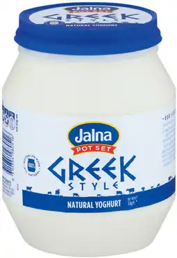IGA Jalna Natural Greek Yoghurt Selected Varieties offer