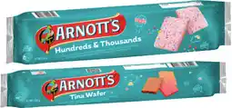 IGA Arnott’s Tina Wafer or Hundreds & Thousands Biscuits 200g offer