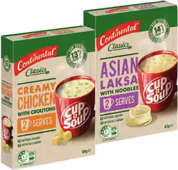 IGA Continental Classic Cup A Soup 2 Serve Selected Varieties offer