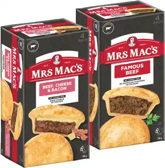 IGA Mrs Mac’s Pies Selected Varieties offer