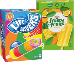 IGA Life Savers Ice Block or Peters Frosty Fruits 6‑8 Pack Selected Varieties offer