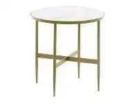 LivingStyles Cara Glass Top Metal Round Side Table offer