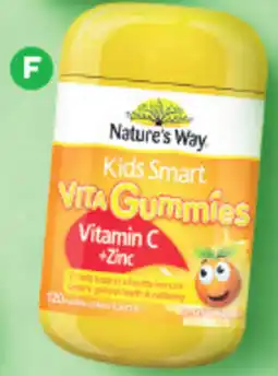 Woolworths Nature's Way Kids Smart Vita Gummies Vitamin C + Zinc Pk 120 offer