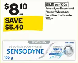 Woolworths Sensodyne Whitening Repair and Protect Sensitive Toothpaste offer