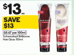 Woolworths Schwarzkopf Brilliance Hair Gloss offer