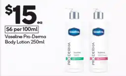 Woolworths Vaseline Pro-Derma Body Lotion offer