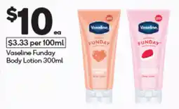 Woolworths Vaseline Funday Body Lotion offer