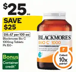 Woolworths Blackmores Bio C 1000mg Tablets offer