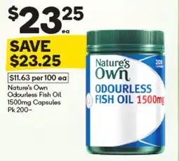 Woolworths Nature's Own Odourless Fish Oil offer