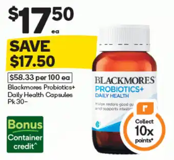 Blackmores Probiotics+ Daily Health Capsules
