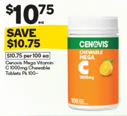 Woolworths Cenovis Mega Vitamin C 1000mg Chewable Tablets offer