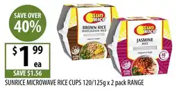 Supabarn Sunrice Microwave Rice Cups offer