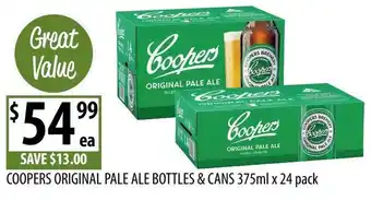 Coopers Original Pale Ale Bottles & Cans