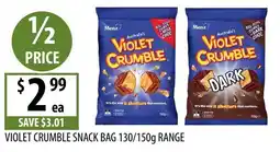 Supabarn Menz Violet Crumble Snack Bag offer