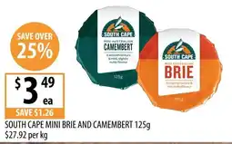 Supabarn South Cape Mini Brie and Camembert offer