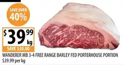 Supabarn Wanderer MB 3-4 Free Range Barley Fed Porterhouse Portion offer