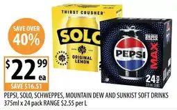 Supabarn Pepsi Solo Schweppes Mountain Dew and Sunkist Soft Drinks offer