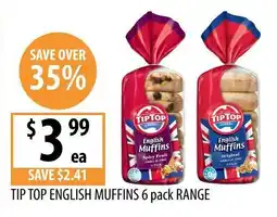Supabarn Tip Top English Muffins offer