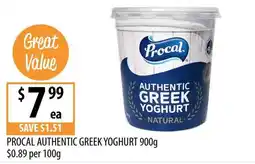 Supabarn Procal Authentic Greek Yoghurt offer