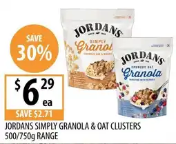 Supabarn Jordans Simply Granola & Oat Clusters offer