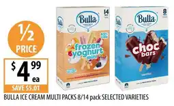 Supabarn Bulla Ice Cream Multi Packs offer