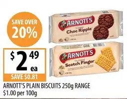 Supabarn Arnott's Plain Biscuits offer
