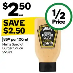 Woolworths Heinz Special Burger Sauce offer