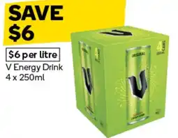 Woolworths V Energy Drink offer