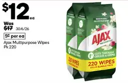 Woolworths Ajax Multipurpose Wipes offer