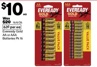 Eveready Gold Batteries