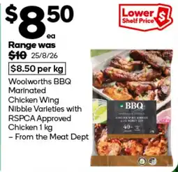 Woolworths Woolworths BBQ Marinated Chicken Wing Nibble Varieties offer