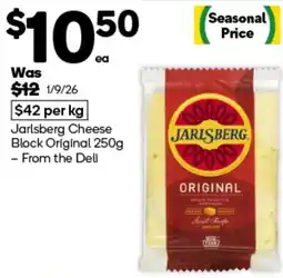 Woolworths Jarlsberg Cheese Block Original offer