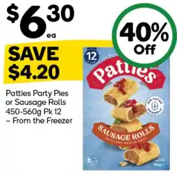 Woolworths Patties Sausage Rolls offer