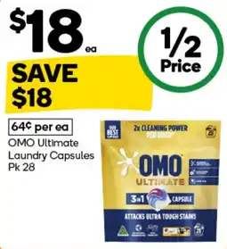 Woolworths OMO Ultimate Laundry Capsules offer