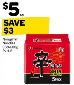 Woolworths Nongshim Noodles offer