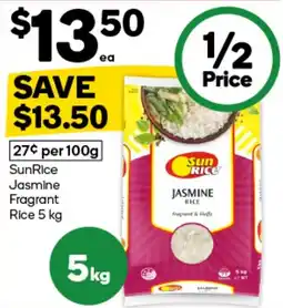 Woolworths SunRice Jasmine Fragrant Rice offer