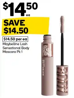 Woolworths Maybelline Lash Sensational Body Mascara offer