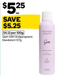Woolworths Gem 48H Antiperspirant Deodorant offer