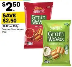Woolworths Sunbites Grain Waves offer