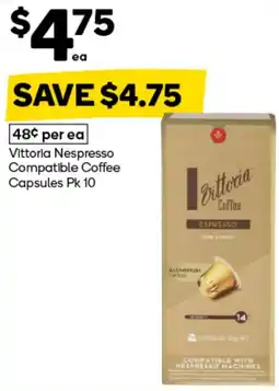 Woolworths Vittoria Nespresso Compatible Coffee Capsules offer